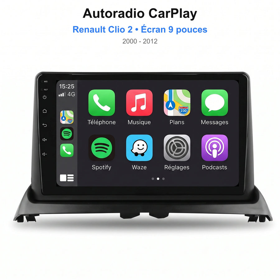 Autoradio CarPlay Clio 2 Type A (2000-2012)