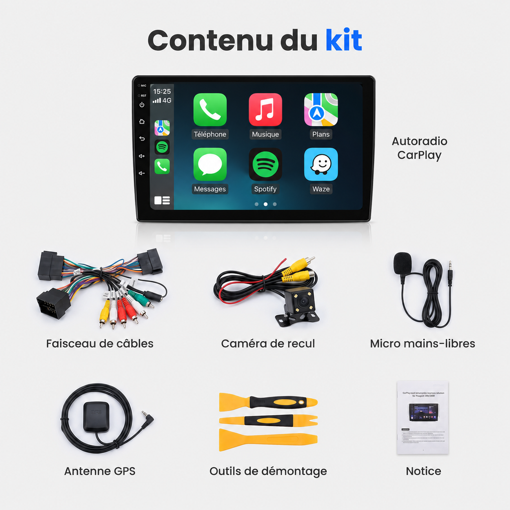Autoradio CarPlay Renault Trafic 2 (2001-2014)