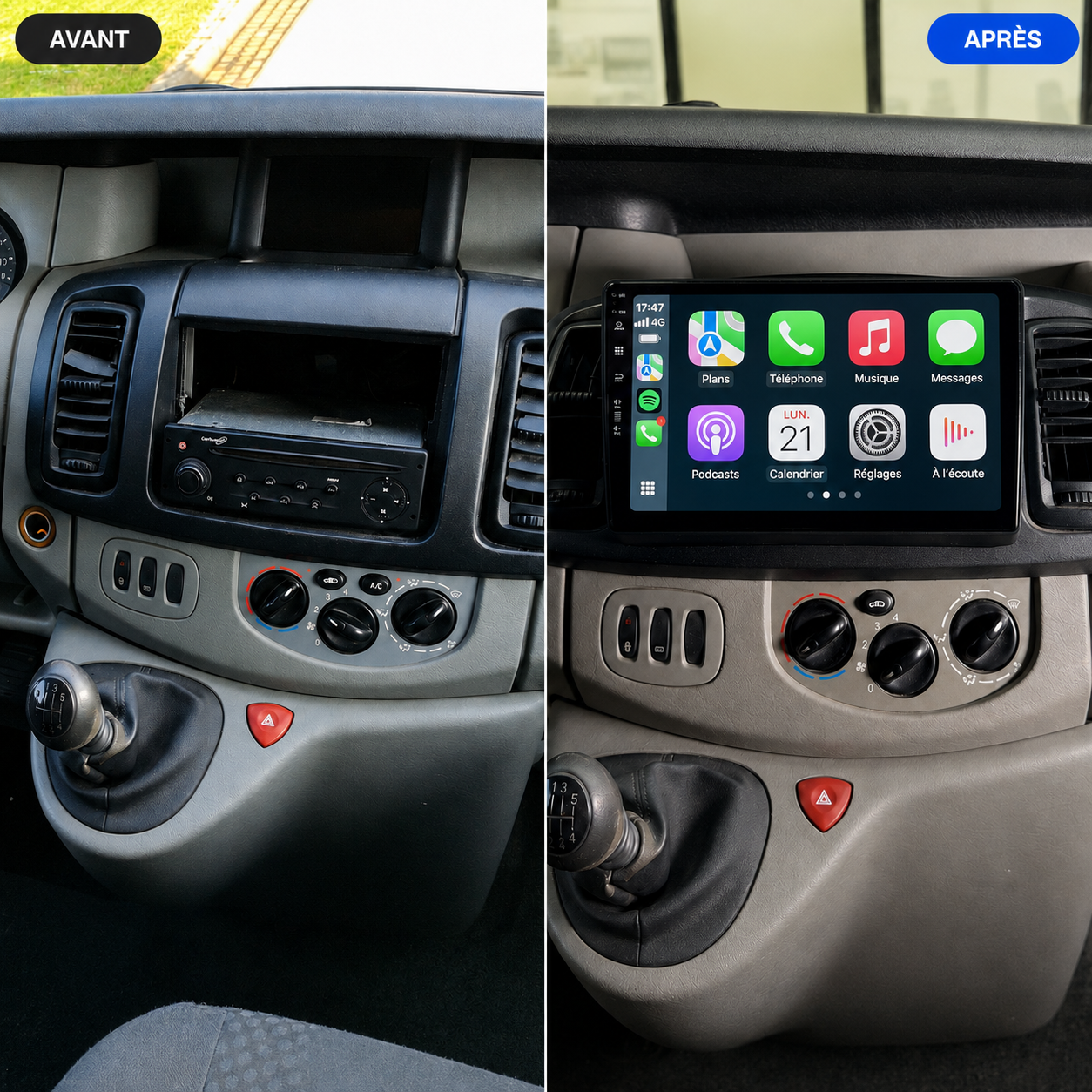 Autoradio CarPlay Renault Trafic 2 (2001-2014)