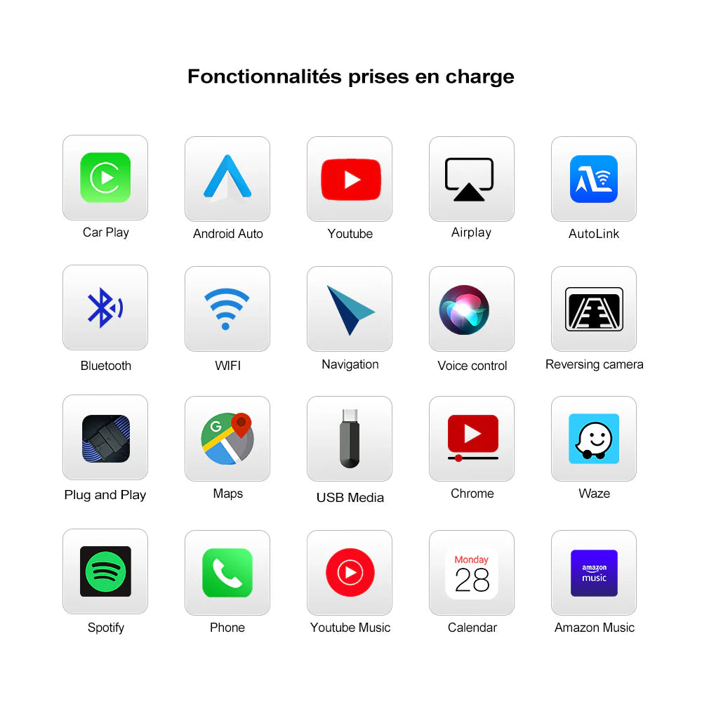 Autoradio Carplay 1 DIN 9 pouces