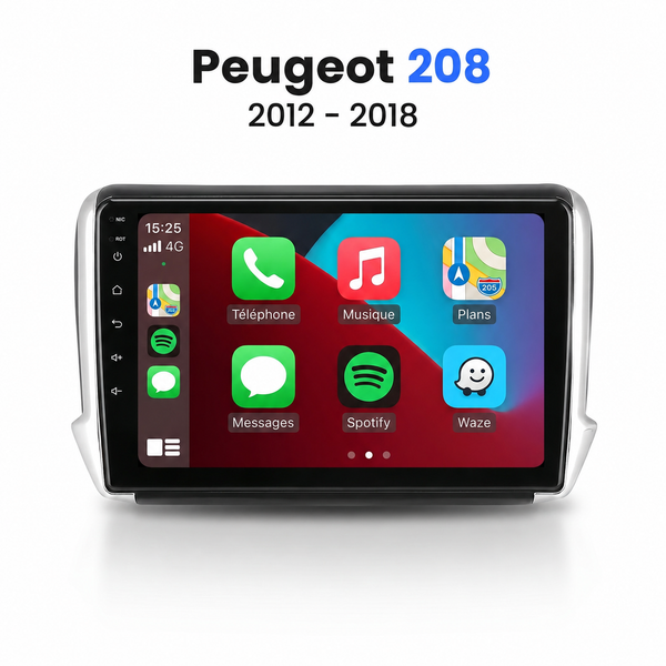 Autoradio CarPlay Peugeot 208 (2012-2018)