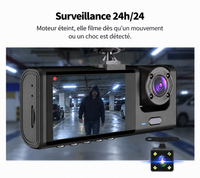 Dashcam voiture Habitacle – 2 ou 3 caméras avant, intérieur et arrière, vision de nuit 8