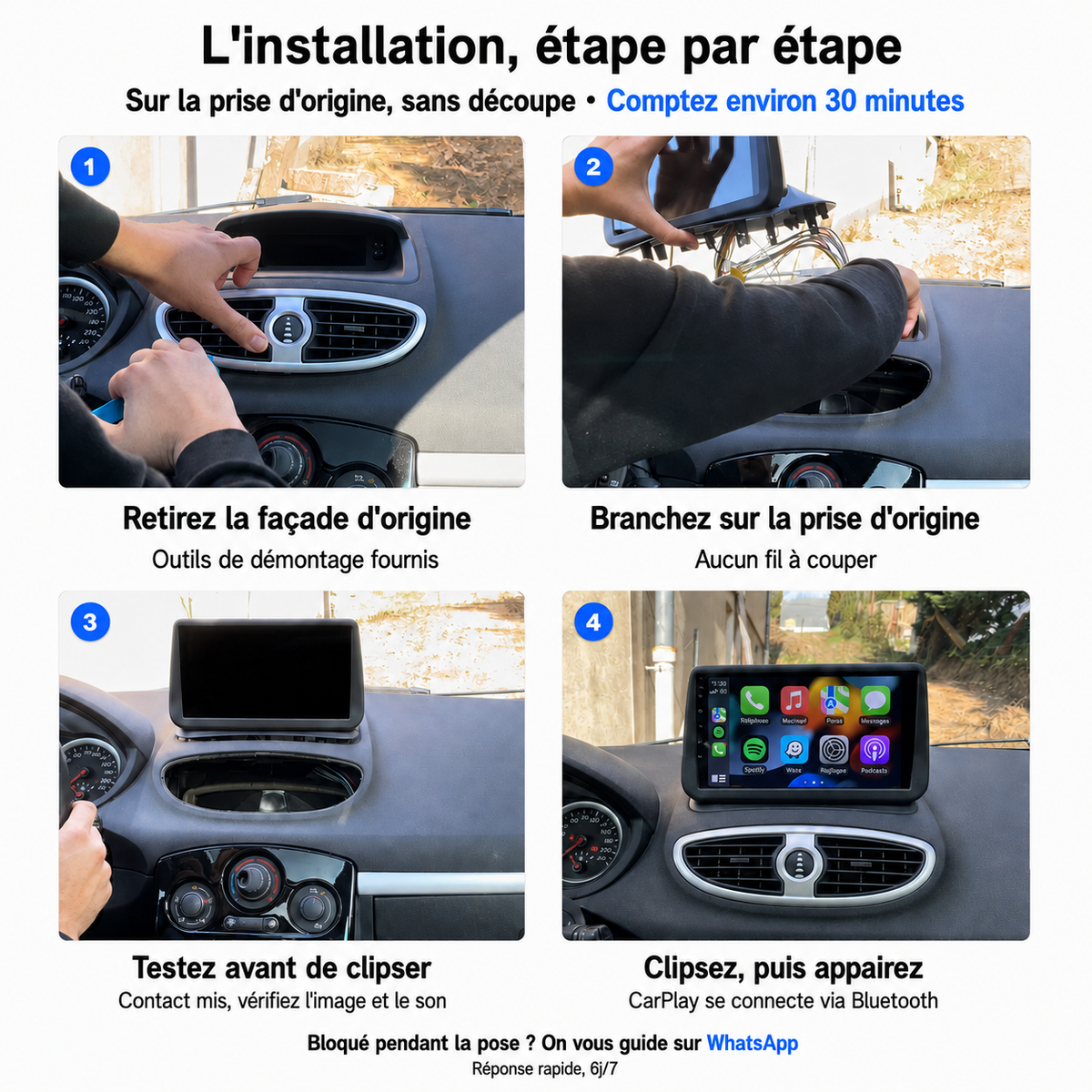 Autoradio CarPlay Clio 3 (2005-2014)
