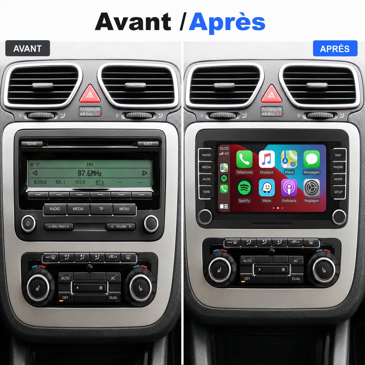 Autoradio CarPlay VW Golf 6 (2008-2013)
