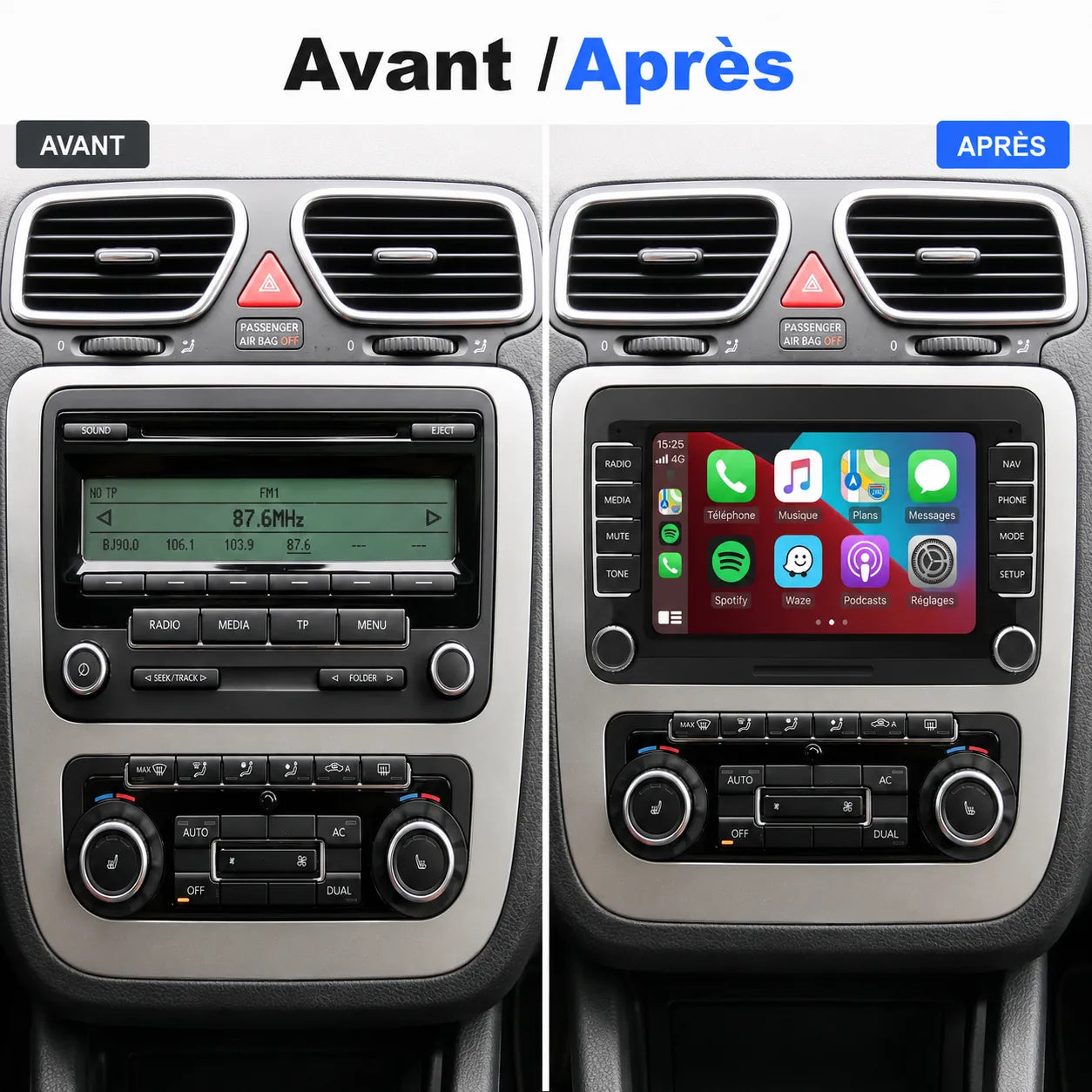 Autoradio CarPlay VW Golf 5 (2003-2009)