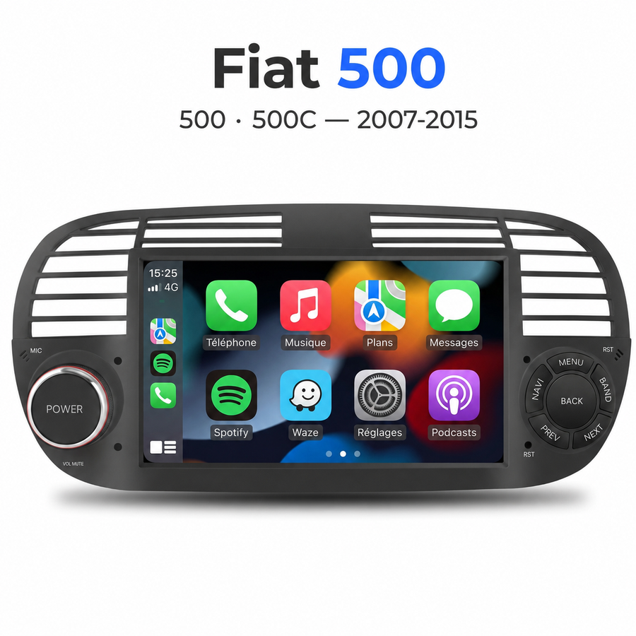 Autoradio CarPlay Fiat 500 (2007-2015)