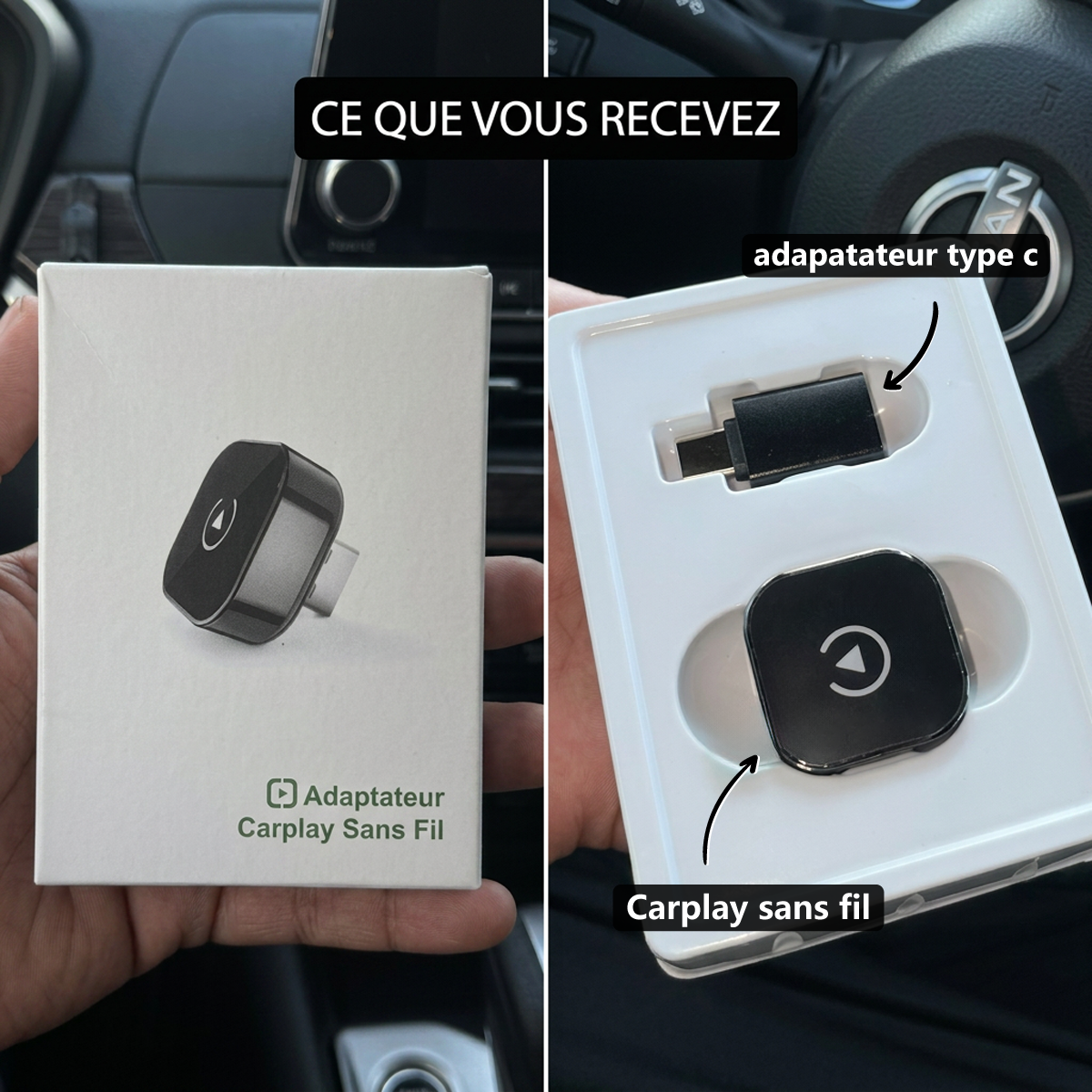 Adaptateur CarPlay sans fil USB