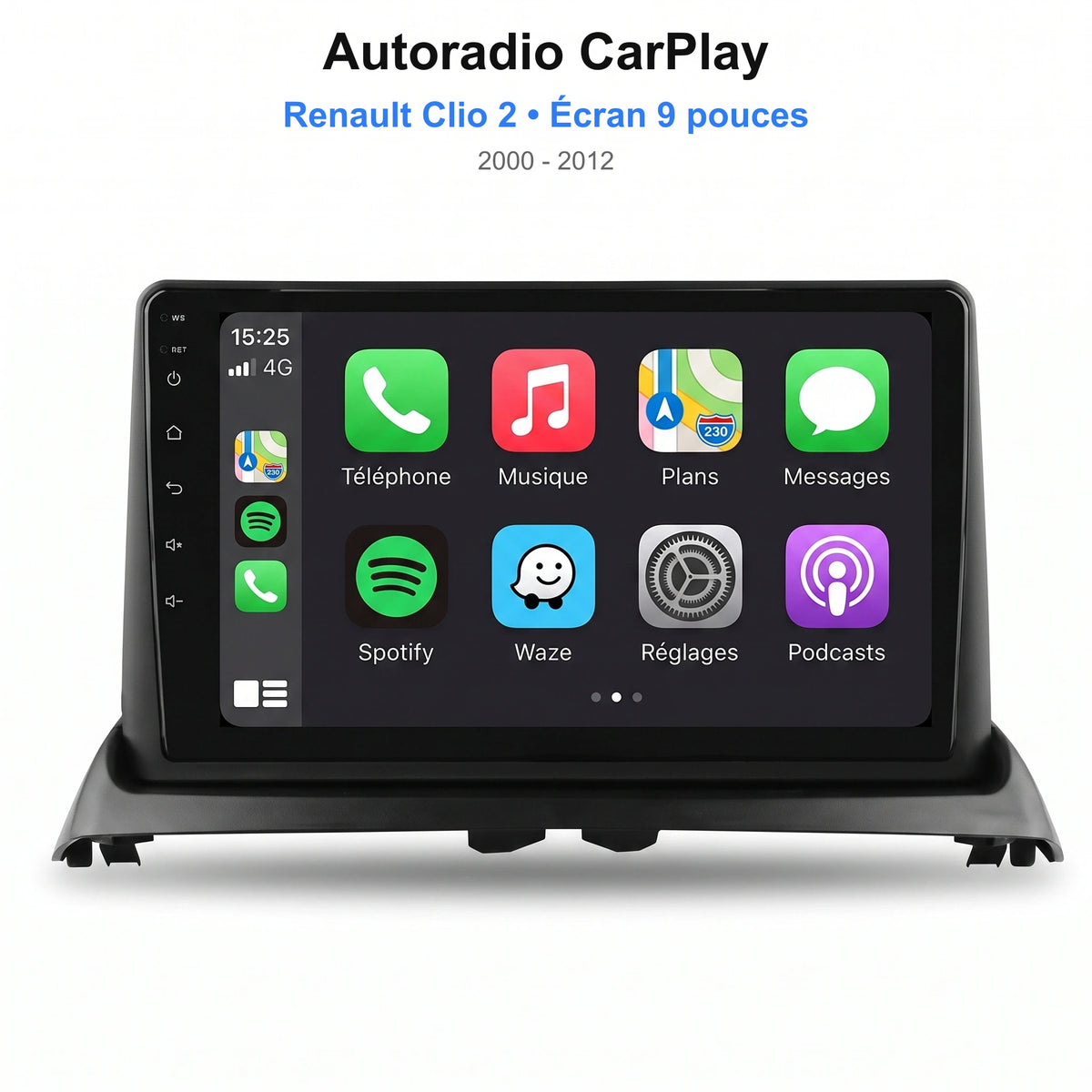 Autoradio CarPlay Clio 2 Type A (2000-2012)