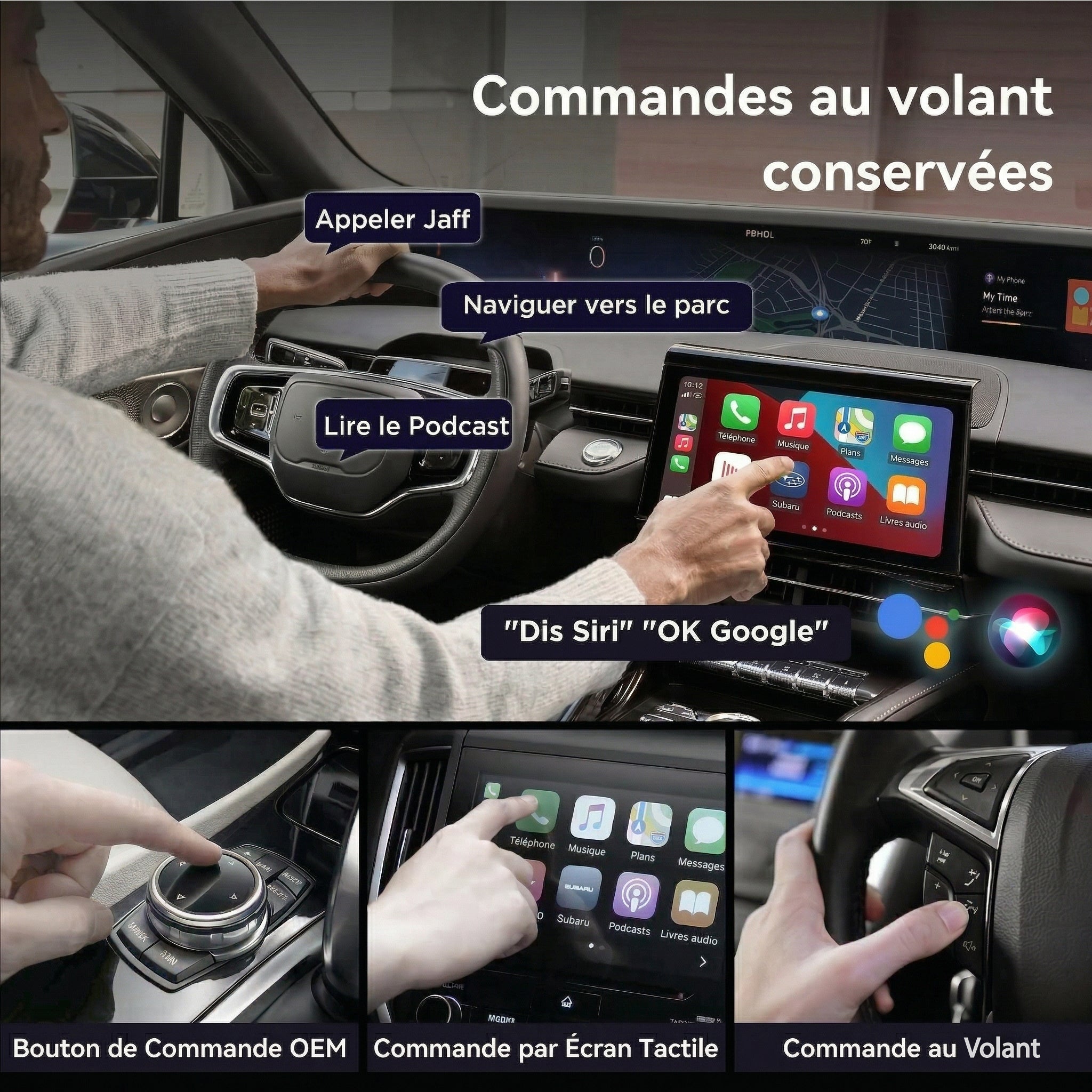 Autoradio Carplay 2 DIN 10 pouces