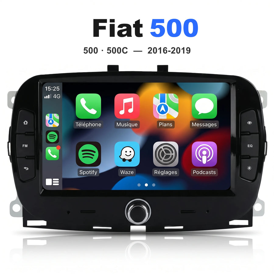 Autoradio CarPlay Fiat 500 (2016-2019)