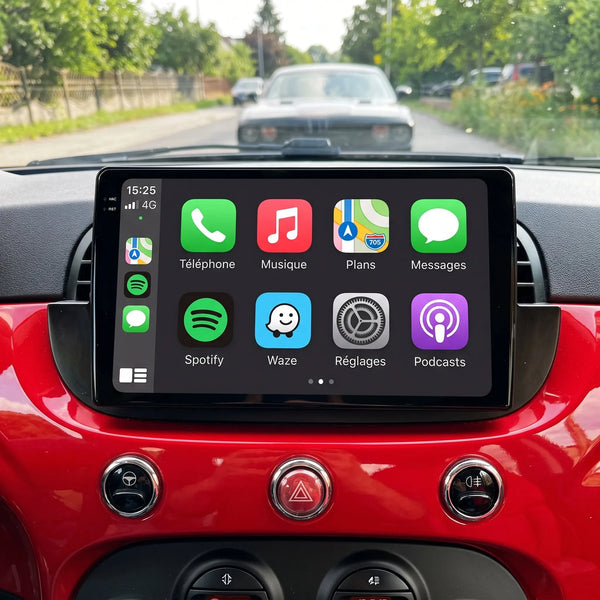 Autoradio CarPlay Fiat 500 Grand Écran (2007-2015)