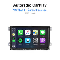 Autoradio CarPlay VW Golf 6 - Écran 9 pouces (2008-2013) 1