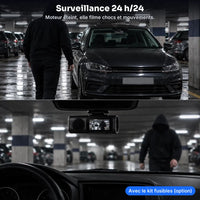 Dashcam voiture 4K Discrète – Wi-Fi, caméra arrière 1080P en option, mode parking 7